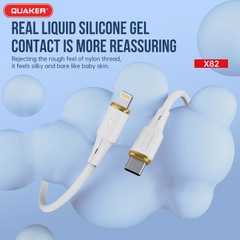 Cáp sạc Silicon Quaker X82 30W TypeC to Ligtning