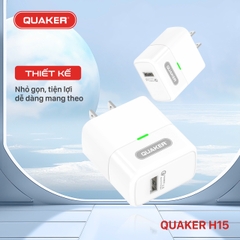 CỦ SẠC NHANH QC 3.0 - 18W QUAKER H15 