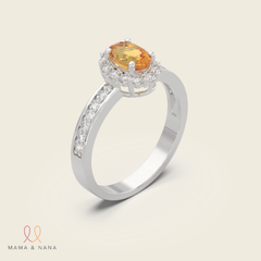 Set Trang Sức Đá Quý Citrine Vàng - VYH02-01
