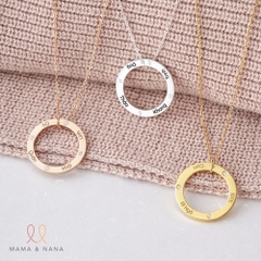 Vòng Cổ Khắc Tên Gia Đình Tặng Mẹ Đính Đá Moissanite Cao Cấp (2-5 Tên) - A Mom's Heart