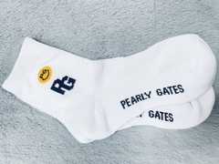 Tất (Vớ) Pearly Gates màu trắng phối chữ PG màu vàng cổ trung