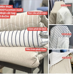 [Có sẵn] [Rẻ vô địch] [Ảnh thật] CHĂN MỀN MỎNG THUN 100% COTTON XUẤT NHẬT DƯ (CẮT TAG) - 1.6X2M