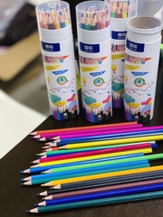 [Ảnh thật] [Có sẵn] HỘP 24 Bút Chì Màu Cốc BAIZHI Bút Chì Màu Cao Cấp Dạng Cốc