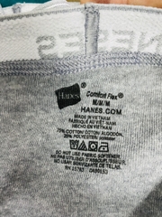 [Có sẵn] [Chính hãng] Set 5 quần sịp nam xuất khẩu dư Hanes cotton siêu thoáng 55-100kg