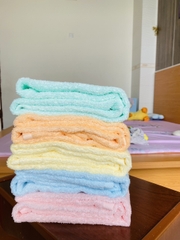 Khăn tắm sợi không se Phong Phú, set 5 (50x100cmx190gr)