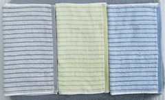 Khăn Songwol xuất dư, kẻ sọc set 3 mix màu (35cm*80cm)