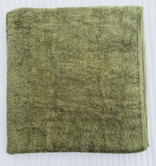 Khăn tắm đại cotton Organic xuất dư,  màu xanh rêu (70*140)