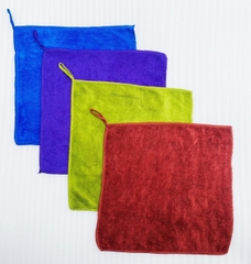 Khăn lau đa năng (microfiber), set 4 màu, (30x30cm)