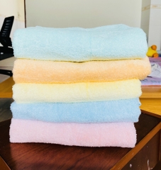Khăn tắm sợi không se Phong Phú, set 5 (50x100cmx190gr)