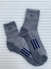 Tất Adidas thể thao xuất dư nam cổ trung, màu xám, set 4