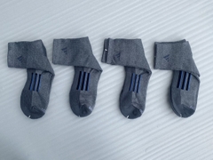 Tất Adidas thể thao xuất dư nam cổ trung, màu xám, set 4