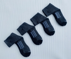 Tất Adidas thể thao xuất dư nam cổ trung, màu xanh đen, set 4