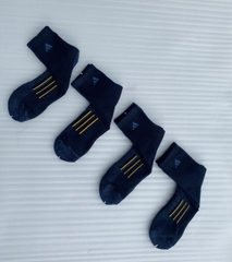 Tất Adidas thể thao xuất dư nam cổ trung, màu đen, set 4