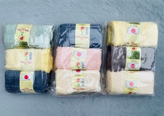 Khăn mặt sợi tre xuất Nhật (28x50cm), Set 3
