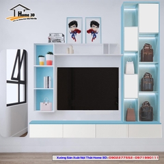 Mẫu Kệ Đê Tivi Phòng Khách Home 3D
