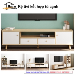 Mẫu Kệ Đê Tivi Phòng Khách Home 3D