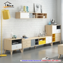 Mẫu Kệ Đê Tivi Phòng Khách Home 3D