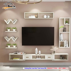 Mẫu Kệ Đê Tivi Phòng Khách Home 3D