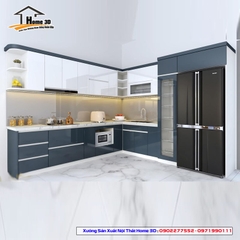 Tủ bếp cánh Acrylic bóng gương cao cấp