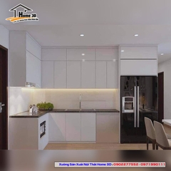 Tủ bếp Acrylic - Thùng nhựa Hardywood chống nước