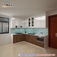 Tủ bếp Acrylic chịu nước cho nhà chung cư