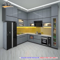 Tủ bếp cánh Acrylic - Thùng 100% nhựa SunyWood chống nước