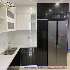 Tủ bếp Acrylic vân gỗ