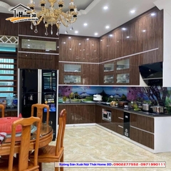 Tủ bếp cánh Acrylic + Thùng gỗ nhựa cao cấp chống nước