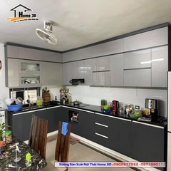 Tủ bếp Cánh Acrylic - Thùng 100% gỗ nhựa chịu nước (AN02)