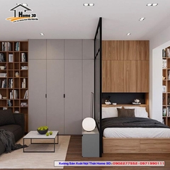 Vách Ngăn Phòng Khách Và Bếp Mẫu H3D05