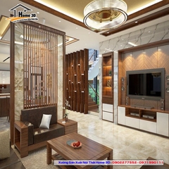 Vách Ngăn Phòng Khách Và Bếp Mẫu H3D14