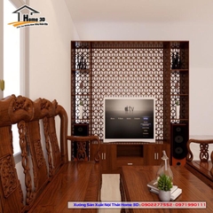 Vách Ngăn Phòng Khách Và Bếp ( Nội Thất Home 3D )