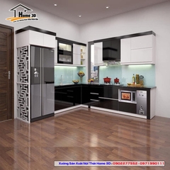 Tủ Bếp Gỗ Nhựa Cánh Laminate Home 3D