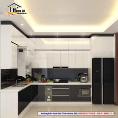 Tủ Bếp Gỗ Nhựa Cánh Laminate Home 3D