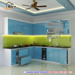 Tủ Bếp Gỗ Nhựa Cánh Melamine Home 3D