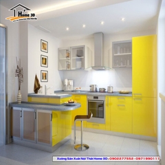 Tủ bếp Thùng Gỗ Nhựa - Cánh Sơn (NPS04)