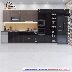 Tủ bếp Thùng Gỗ Nhựa - Cánh Acrylic (NPA07)