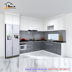 Tủ Bếp Thùng Inox - Cánh Acrylic (IAT14)