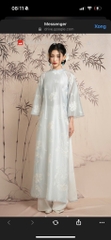 Quần áo dài lụa trơn