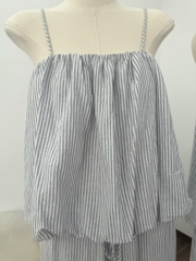 Áo 2 dây dáng bubble Lauryn, chất linen premium