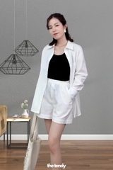 Quần short cạp chun Lelalin