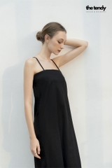 Váy linen Vera hai dây, dáng suông maxi