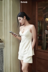 Áo 2 dây linen Le Perce-Neige thiết kế cúp ngực, gợi cảm phong cách tối giản