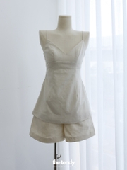 Áo 2 dây linen Le Perce-Neige thiết kế cúp ngực, gợi cảm phong cách tối giản