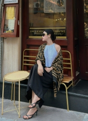 Áo linen 2 dây dáng croptop Daria, màu trắng