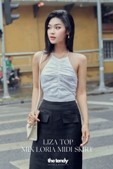 Chân váy Loria dáng dài có túi giả phía trước