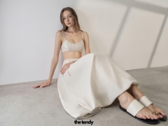 Chân váy bubble linen LÉNA