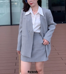 Áo blazer dài tay GILLIAN màu xám