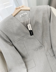 Áo blazer dài tay GILLIAN màu xám