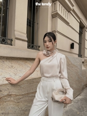 Quần ống rộng Hana, dáng suông, chất tuýp si cao cấp, 2 màu trắng/đen dễ phối đồ